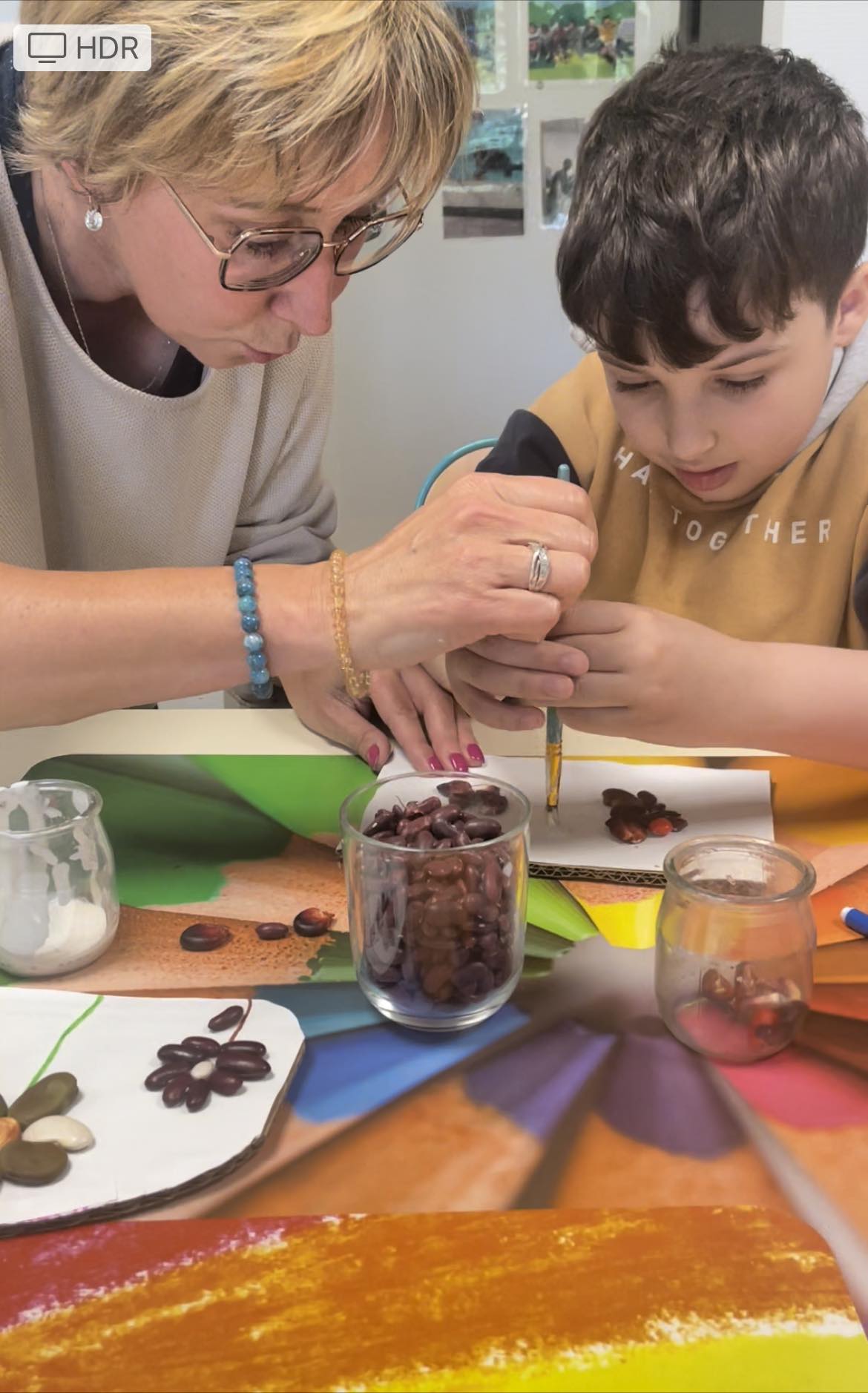 Atelier de création avec des graines